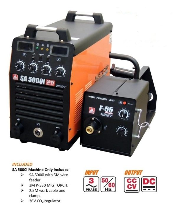 AustCorp SA5000i
Processes :
MIG / Stick / DC Tig / Flux-Cored