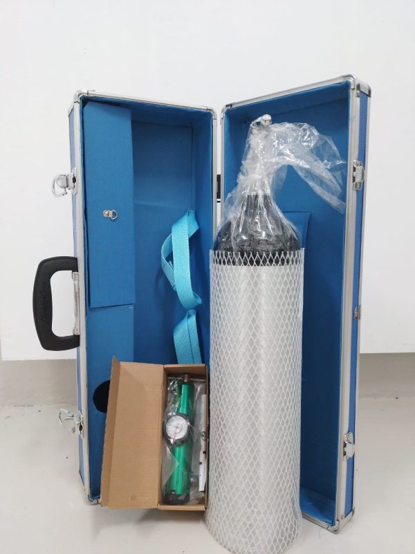 medical Oxygen set with 2.9L aluminium Cylinder and case - Image 2