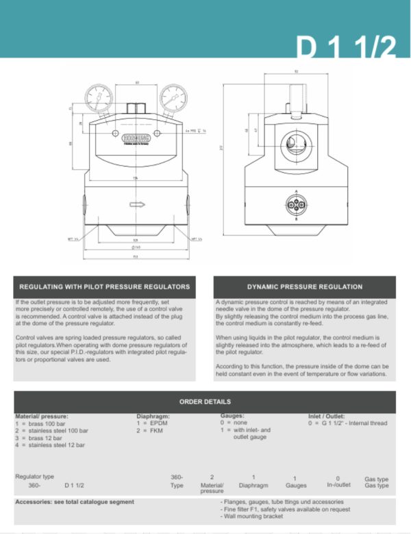 Regulator HORNUNG D 1 1/2 (Dome pressure regulator) # - Image 2