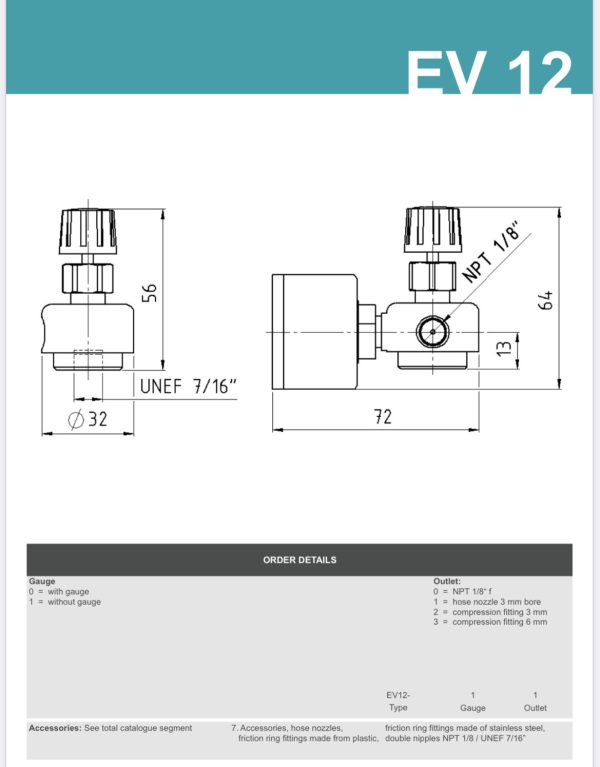 Regulator Hornung EV 12 (Top valve) - Image 2