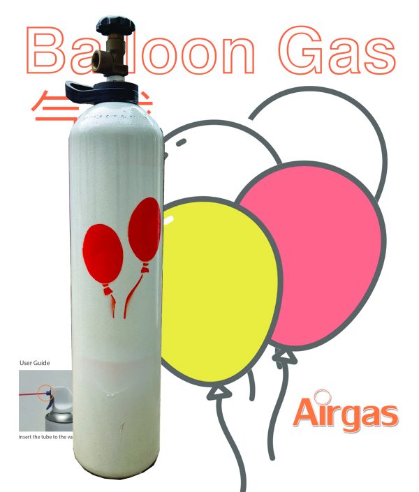 Helium Balloon Gas with refilled cylinder for 125pcs