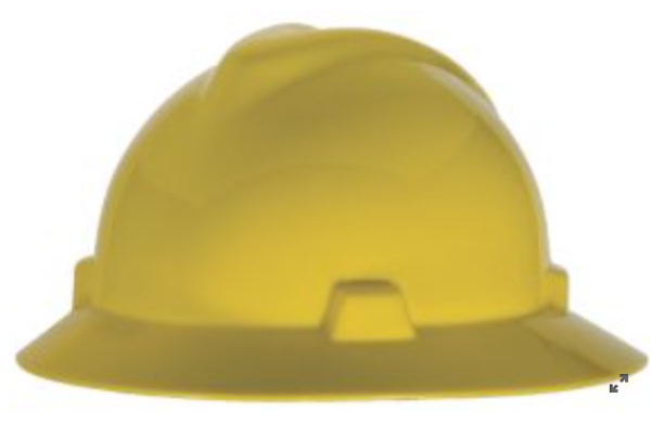 MSA V-Gard US Full Brim Safety Hats/w Fas-Trac Suspension 475369 - Image 3