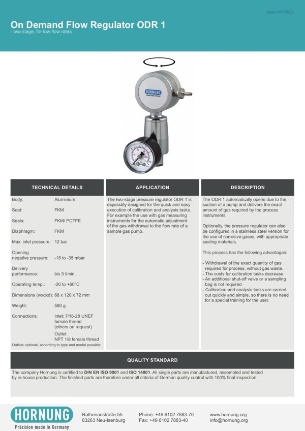 Hornung -ODR1 on demand flow regulator - Image 5