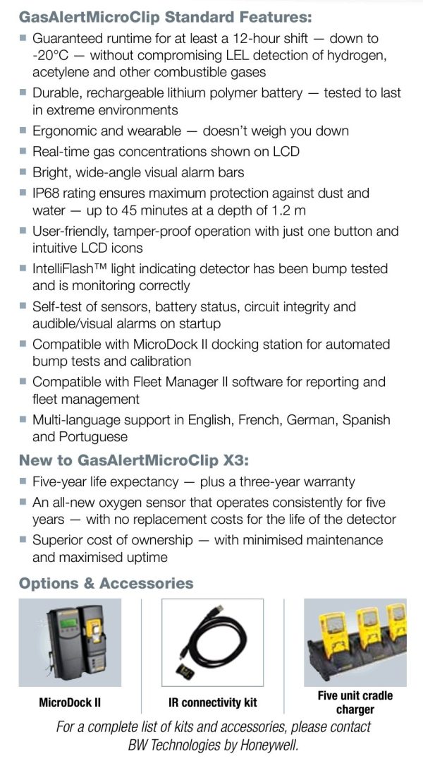 BW gas detector micro slip Gas Alert 4 gas, Honeywell - Image 7