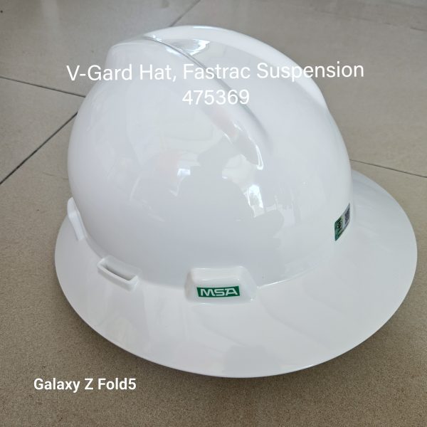 MSA V-Gard US Full Brim Safety Hats/w Fas-Trac Suspension 475369